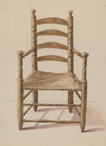 Ladder Back Chair Prints: Ladder Back Chair, 1935 / 1942. Creator: Unknown