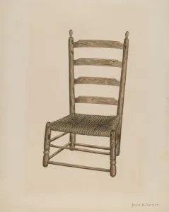 Ladder Back Chair, 1938. Creator: Annie B Johnston