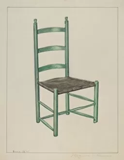 Ladder Back Chair - Called 'Jolting Chair', c. 1936. Creator: Magnus S. Fossum