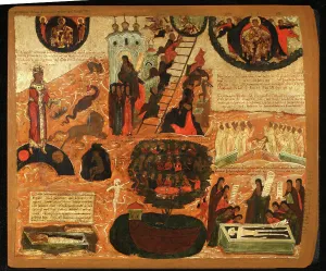 Ladder Prints: The Ladder of Divine Ascent, Mid of 17th cen Artist: Russian icon