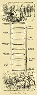 Recovery Prints: The Ladder of Good Progress, First World War, c1914, (c1920). Creator: Unknown