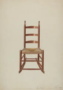 Ladder Back Chair Prints: Ladder Rock Chair, 1937. Creator: John Sullivan