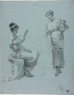 Looking Into Prints: Two Ladies of Ancient Rome, c.1893. Creator: Paolo Mei