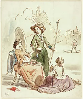 Target Prints: Ladies at Archery, n.d. Creator: William McTaggart