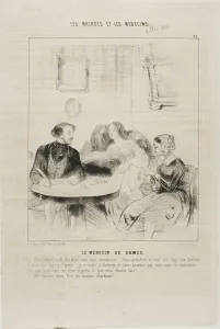 The Ladies Doctor (plate 23), 1843. Creator: Charles Emile Jacque