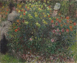 South France Gallery: Ladies in Flowers, 1875. Artist: Monet, Claude (1840-1926)