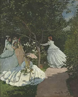 Ladies in the garden. Artist: Monet, Claude (1840-1926)