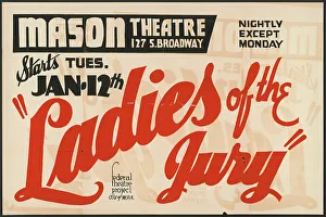 Administration Works Progress Prints: Ladies of the Jury, Los Angeles, 1937. Creator: Unknown