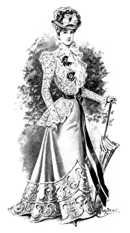 Fashionable Prints: Ladies Page: a charming fete gown, 1898