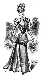 Parasol Prints: Ladies Page: a charming gown, 1898