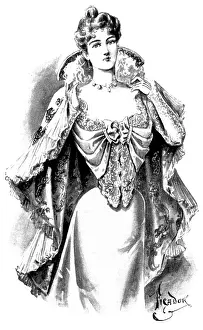 Shawl Prints: Ladies Page: an evening bodice and wrap
