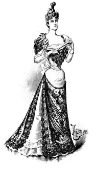 Satin Prints: Ladies Page: an evening frock, 1898