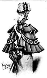Fashionable Prints: Ladies Page: a fur-trimmed cape, 1898
