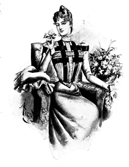 Fashionable Prints: Ladies Page: a pretty silk blouse, 1898