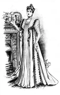 Fashionable Prints: Ladies Page: a tea-gown, 1898. Creator: Picador