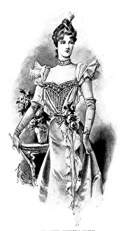 Satin Prints: Ladies Page: a white satin evening gown