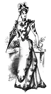 Parasol Prints: Ladies Page: a white silk lawn costume