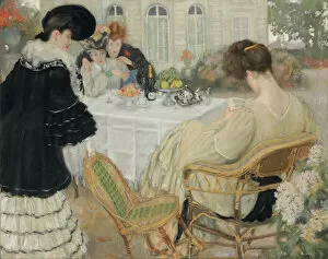 At The Table Collection: Ladies taking tea, 1902. Creator: Caro-Delvaille, Henry (1876-1928)