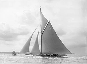 William Fife Collection: The Lady Anne spray over deck, sailing close-hauled, 1912. Creator: Kirk & Sons of Cowes