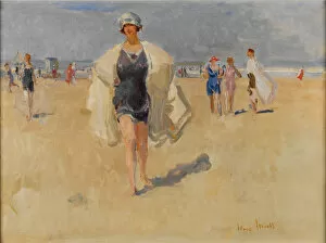 Lady on the Beach at Viareggio. Artist: Israels, Isaac (1865-1934)
