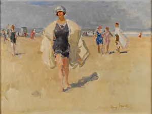 Lady on the Beach at Viareggio. Artist: Israels, Isaac (1865-1934) Lady on the Beach at Viareggio. Artist: Israels, Isaac (1865-1934)