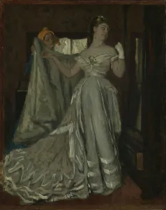 Tissot James Prints: Lady and Chambermaid, probably 1870s. Creator: James Tissot