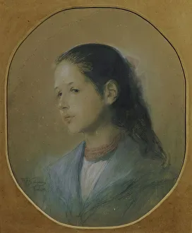 Coral Prints: Lady with coral necklace, 1898. Creator: Adalbert Franz Seligmann