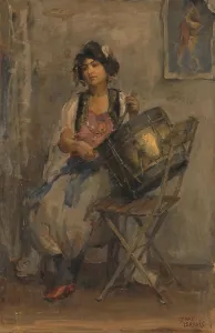 Isaac Lazerus Israels Prints: The Lady Drummer, c.1890-c.1910. Creator: Isaac Lazerus Israels