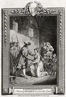 Edward Iv Prints: Lady Elizabeth Grey, petitioning Edward IV to restore her lands