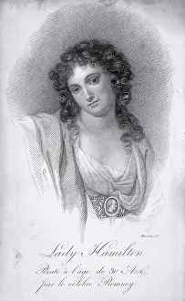 Empire Line Prints: Lady Emma Hamilton at the age of 30, 1816. Creator: Antoine Maxime Monsaldy