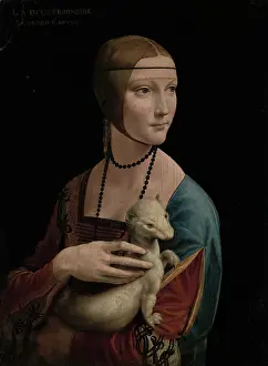 1490s Prints: Lady with an Ermine-Portrait of Cecilia Gallerani (ca)