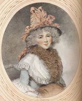 Fur Trim Prints: Lady Erne, c18th century. Artist: Jules Simon Payrau