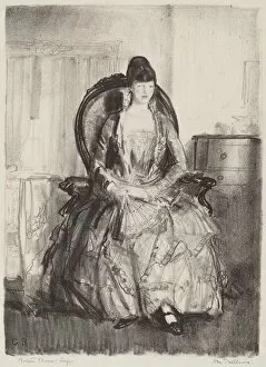 Bellows George Wesley Gallery: Lady with a Fan, 1921. Creator: George Wesley Bellows