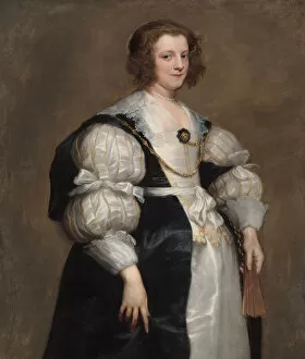 Anthony Van Dyck Gallery: Lady with a Fan, c. 1628. Creator: Anthony van Dyck