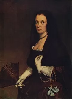 Wallace Collection Gallery: Lady with a Fan, c1638-1639, (c1915). Artist: Diego Velasquez