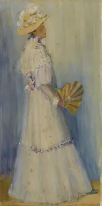 Lady with a Fan, late 19th-early 20th century. Creator: Rhoda Holmes Nicholls