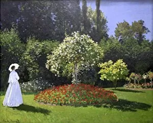 Lawn Collection: Lady in the Garden, 1867. Artist: Claude Monet