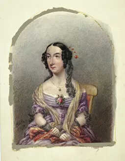 Black Hair Gallery: Lady Georgina Murray, 1843. Creator: Elizabeth Murray
