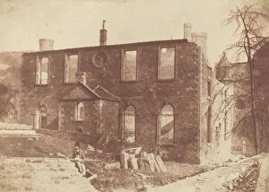 Lady Glenorchy's Chapel during demolition, on the site of Waverley Station, c. 1846