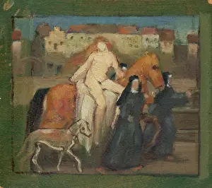 Habit Prints: Lady Godiva, 1922. Creator: Milan Thomka Mitrovsky