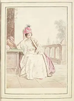 1776 Prints: Lady of Greece, leaf from A Collection of Dresses by David Allan Mostly from Nature, 1776