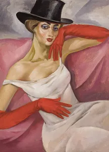 Grigoriev Prints: Lady in Top Hat. Artist: Grigoriev, Boris Dmitryevich (1886-1939)