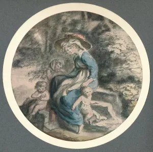Spencer Prints: Lady Herbert and her Children, 1903. Artist: Lady Diana Spencer