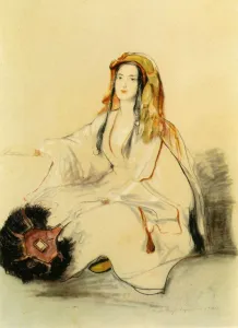 Adventure Collection: Lady Hester Stanhope in Oriental Dress, early 19th century?, (1942). Creator: David Wilkie