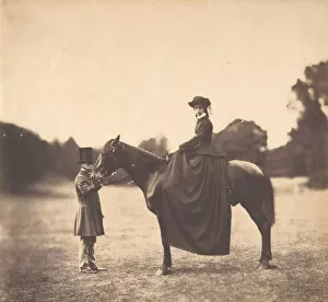 Lady on Horseback, 1850s. Creator: Roger Fenton