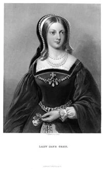 W Holl Gallery: Lady Jane Grey (1537-1554), 19th century.Artist: W Holl