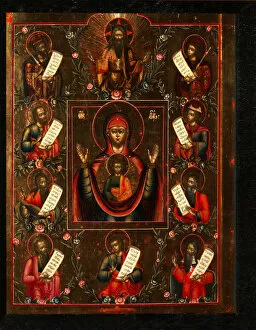 Images Dated 19th June 2013: Our Lady of Kursk, Early 19th cen.. Artist: Russian icon