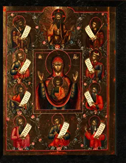 Images Dated 19th June 2013: Our Lady of Kursk, Early 19th cen.. Artist: Russian icon