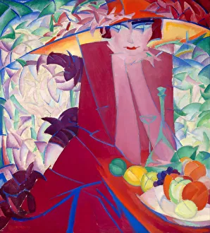 Gestel Prints: Lady with Large hat in Summer House, 1913