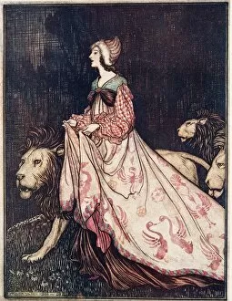 Childrens Illustration Gallery: The Lady and the Lion, 1909